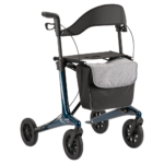 Carbon-rollator-blauw-met-tas-en-rugsteun