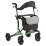 Carbon-rollator-groen-met-tas-en-rugsteun
